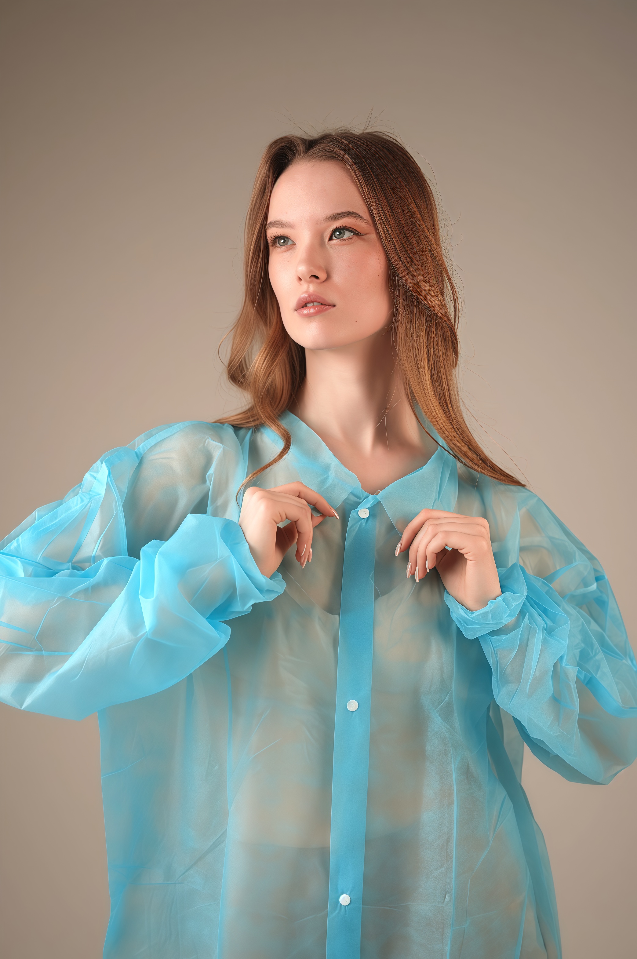 Одноразовые халаты на кнопках 